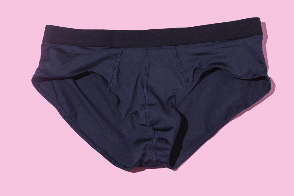 Men's underwear on a pink background