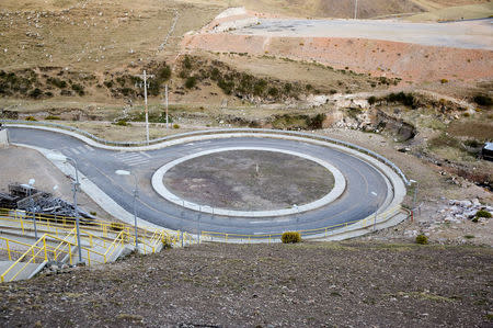 A roundabout is pictured in the town of Nueva Fuerabamba in Apurimac, Peru, October 2, 2017. REUTERS/Mariana Bazo