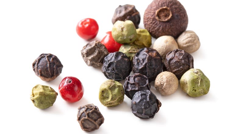 A mix of peppercorn varieties