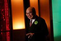 FILE PHOTO: Chief Executive candidate, retired judge Woo Kwok-hing meets journalists after a debate in Hong Kong, China March 14, 2017. REUTERS/Bobby Yip