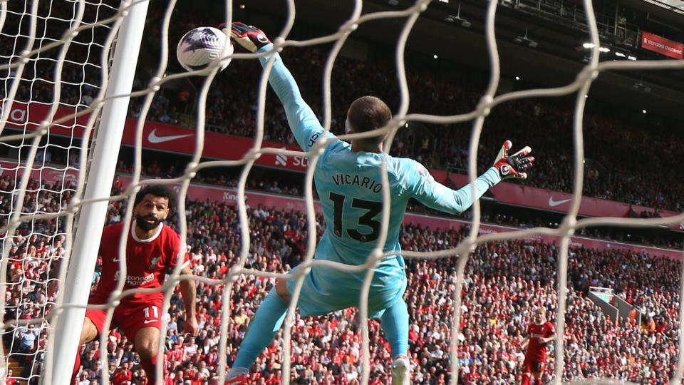 Mohamed Salah puts Liverpool ahead against Tottenham