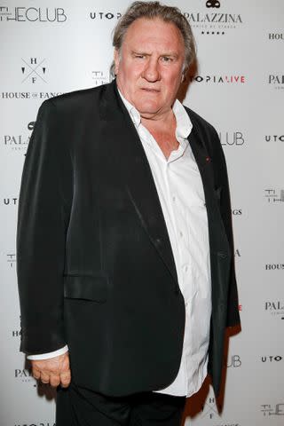 <p>Andreas Rentz/Getty</p> Gérard Depardieu attends 'A Royal Affair' reception during the 74th Venice Film Festival at Pallazina G on September 5, 2017