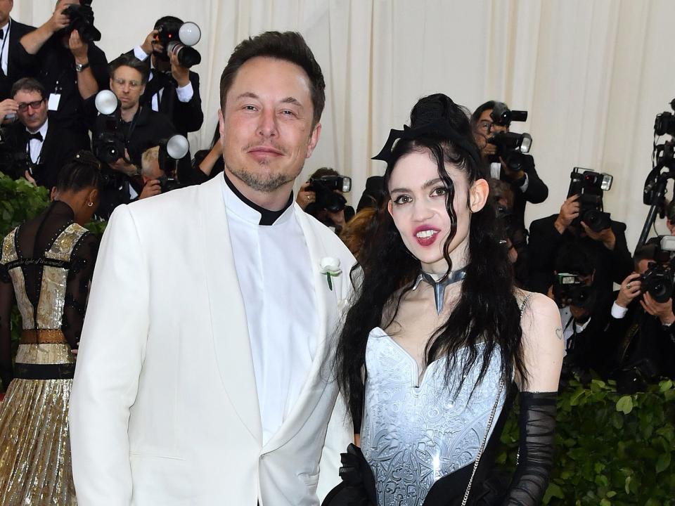 Elon Musk and Grimes arrive for the 2018 Met Gala on 7 May, 2018Angela Weiss/AFP/Getty Images