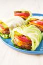 <p>We're BIG fans of low-carb burgers. (Hellooo, <a href="https://www.delish.com/cooking/recipe-ideas/a47984/cheeseburger-skewers-bunless-burgers-recipe/" rel="nofollow noopener" target="_blank" data-ylk="slk:bunless burger bites;elm:context_link;itc:0;sec:content-canvas" class="link ">bunless burger bites</a>.) We love how sturdy <a href="https://www.delish.com/cooking/g1237/cabbage-recipes/" rel="nofollow noopener" target="_blank" data-ylk="slk:cabbage;elm:context_link;itc:0;sec:content-canvas" class="link ">cabbage</a> is as a bun replacement—just make sure you buy a large cabbage so your leaves are big enough to wrap around the entire burger. Then you can make <a href="https://www.delish.com/cooking/recipe-ideas/a22987243/bacon-cabbage-dippers-recipe/" rel="nofollow noopener" target="_blank" data-ylk="slk:bacon-wrapped cabbage;elm:context_link;itc:0;sec:content-canvas" class="link ">bacon-wrapped cabbage</a> with the core!</p><p>Get the <strong><a href="https://www.delish.com/cooking/recipe-ideas/a27115412/cheeseburger-cabbage-wraps-recipe/" rel="nofollow noopener" target="_blank" data-ylk="slk:Cheeseburger Cabbage Wraps recipe;elm:context_link;itc:0;sec:content-canvas" class="link ">Cheeseburger Cabbage Wraps recipe</a></strong>.</p>