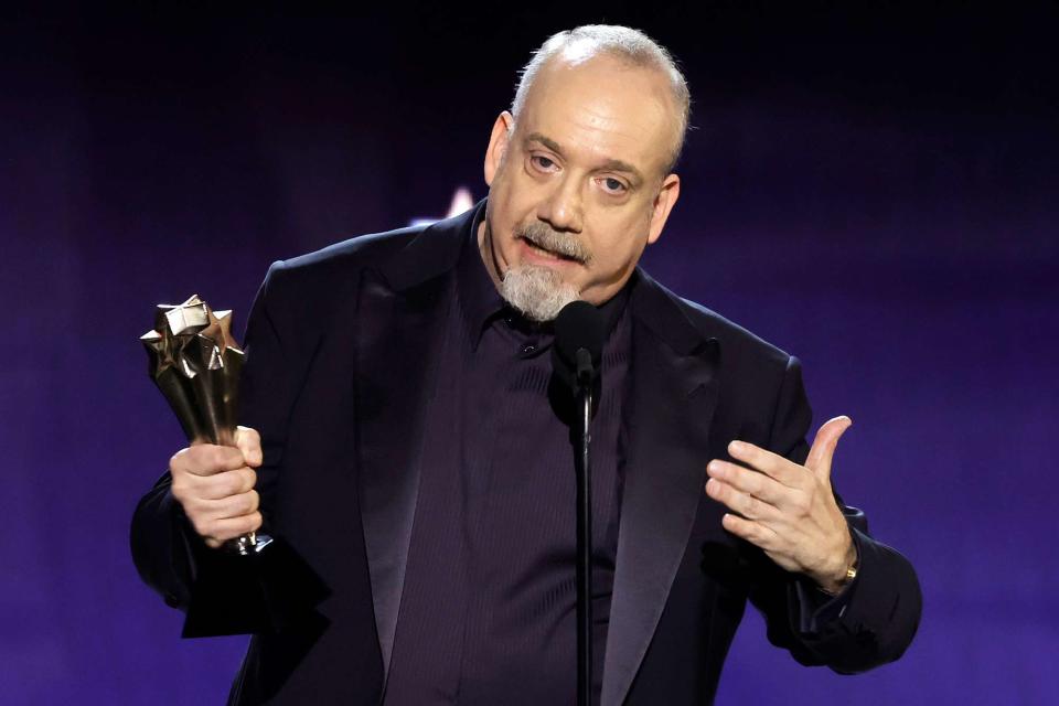 <p>Kevin Winter/Getty</p> Paul Giamatti at the Critics Choice Awards in Santa Monica, California, on Jan. 14, 2024