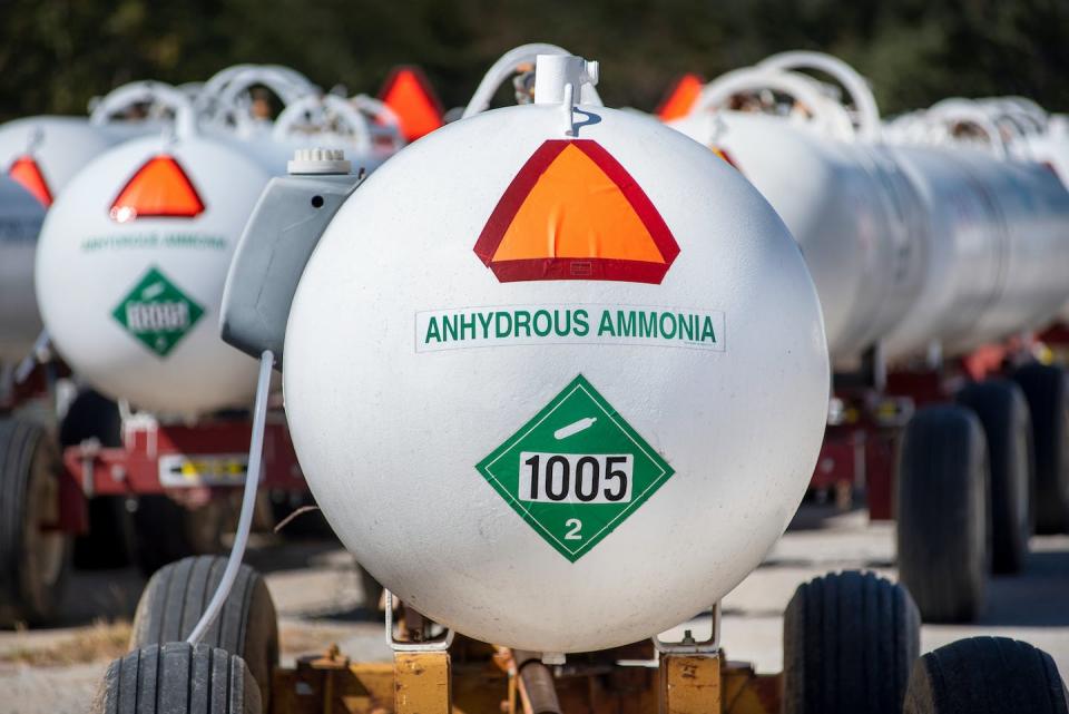 It’s most economic to convert hydrogen into anhydrous ammonia for transportation. (Shutterstock)