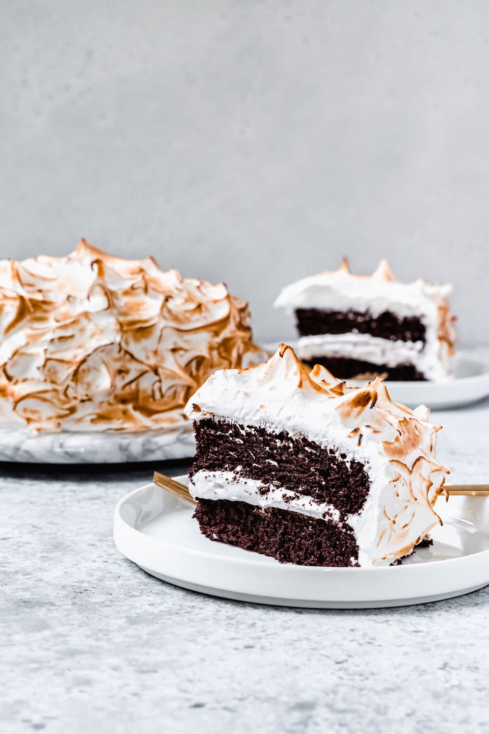 <p>Classic buttercream is great and all, but have you ever had Italian meringue? The not-too-sweet frosting pairs perfectly with rich chocolate cake and lends a toasty (almost s'mores-like) flavor when torched. Make swoops with an offset spatula or pipe it on to make pretty swirls and rosettes! </p><p>Get the <strong><a href="https://www.delish.com/cooking/recipe-ideas/a33849940/marshmallow-cake-recipe/" rel="nofollow noopener" target="_blank" data-ylk="slk:Marshmallow Cake recipe;elm:context_link;itc:0;sec:content-canvas" class="link ">Marshmallow Cake recipe</a></strong>. </p>