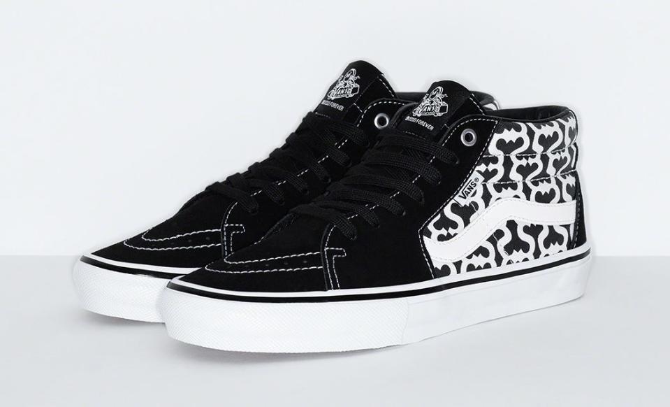 The Supreme x Vans Skate Grosso Mid in black. - Credit: Courtesy of Supreme