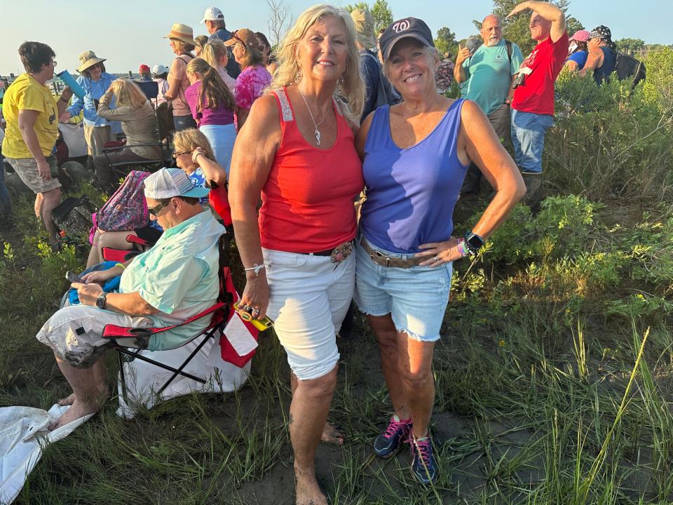 Southern Maryland residents Debbie Bice, left,, 62, and Sarah Davis, 65, have dubbed themselves the official “Pony Party.”