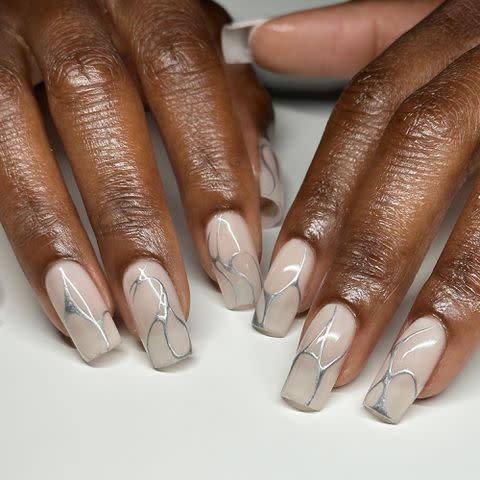 24 Chrome Nail Ideas We're Loving, From Futuristic Titanium to