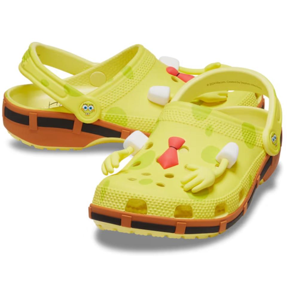 yellow spongebob crocs