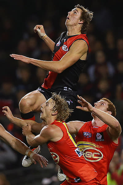 Essendon fans got a glimpse of a bright future with young star Joe Daniher kicking three goals in the first quarter.