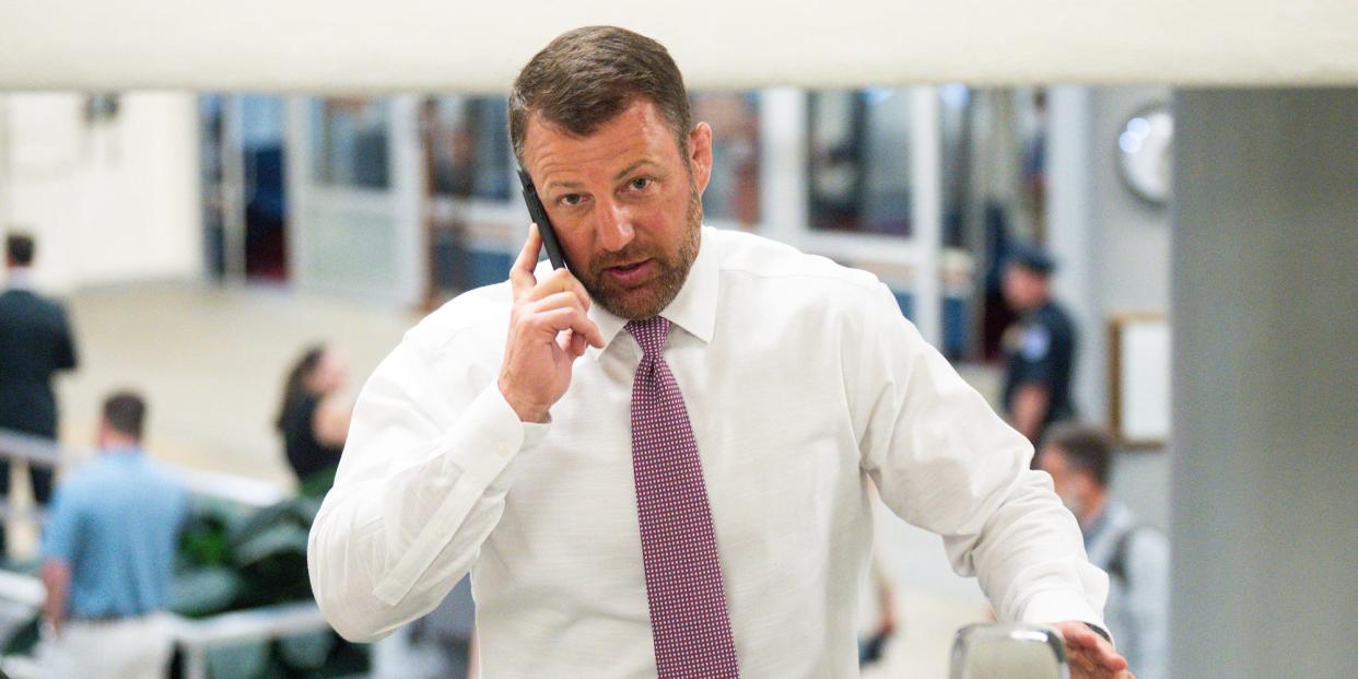 Republican Sen. Markwayne Mullin of Oklahoma at the Capitol earlier this year.