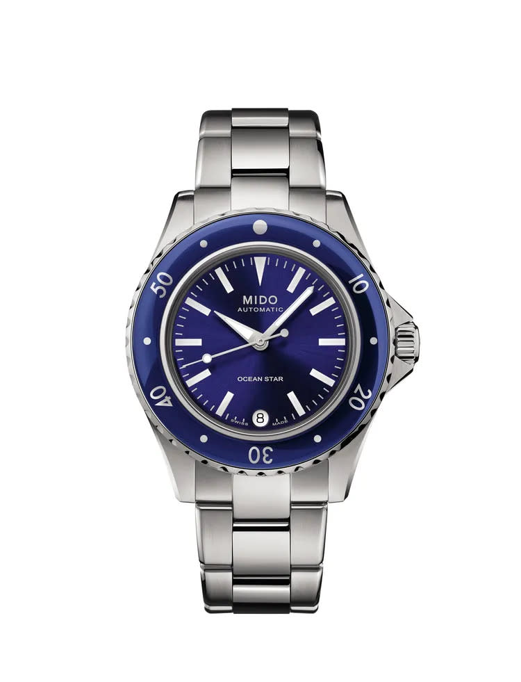 MIDO Ocean Star 36.5 海洋之星女士自動腕錶，3萬4500元。品牌提供