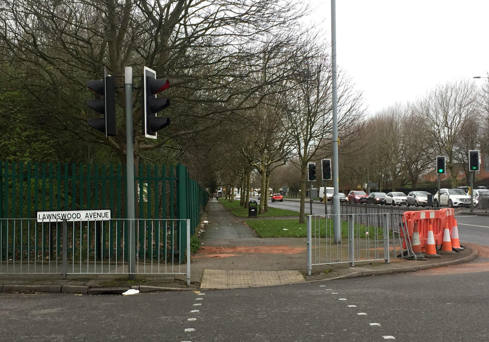 The scene of a fatal crash at the junction of Birmingham New Road and Lawnswood Avenue, Wolverhampton, where two children aged 23 months and 10 years-old were killed and their mother seriously injured (Matthew Cooper/PA Wire)