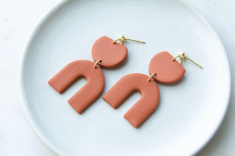 Kaju Creations Small Arch in Terracotta - Wishbone Earring Geometric Earring