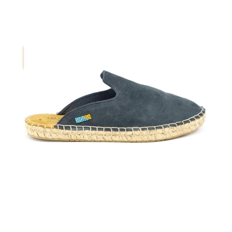 Suede Espadrille Mule Shoes