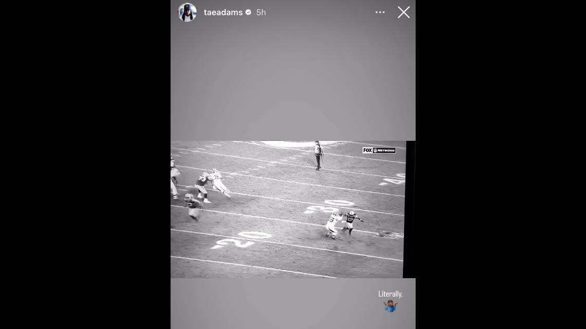 Davante Adams shows a video of him catching a pass from Aaron Rodgers when they played together with the Green Bay Packers. Davante Adams Instagram