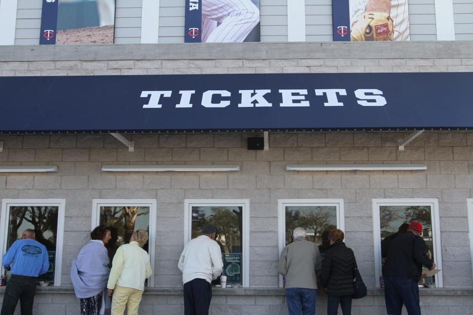 The Minnesota Twins opened the box office and a small gift shop at the newly renovated Hammond Stadium on Saturday at CenturyLink Sports Complex in south Fort Myers. A larger gift shop will be open February 22 inside the stadium.
