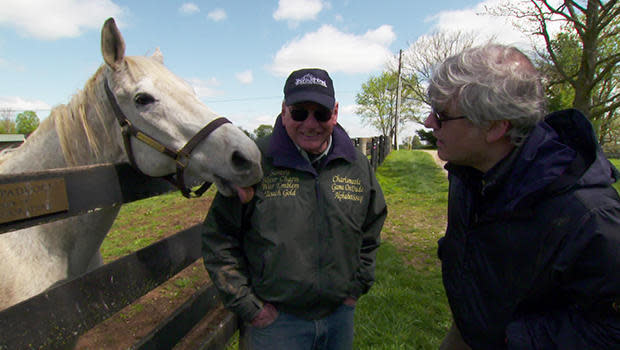 Silver Charm won the 1997 Kentucky Derby and Preakness Stakes, and came in second in the Belmont Stakes and the 1998 Breeders' Cup Classic, before retiring to Old Friends in Kentucky.  / Credit: CBS News