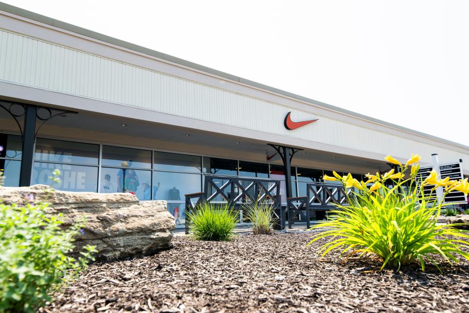 The Nike Factory store at an updated shopping center in Seneca County. Waterloo Premium Outlets becomes Finger Lakes Premium Outlets as of Dec. 8, 2023.