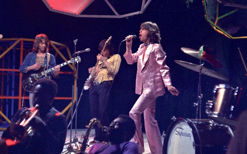 The Rolling Stones performing on Top Of The Pops in 1971 - Redferns