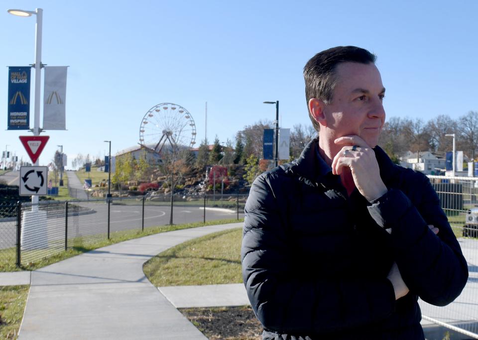 Hall of Fame Resort & Entertainment Co. CEO Michael Crawford talks about the indoor water park project at the Hall of Fame Village in Canton, saying it is a prime example of a unique entertainment destination being created in Stark County.