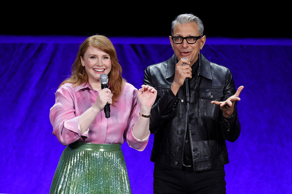 Bryce Dallas Howard and Jeff Goldblum - Credit: Frazer Harrison/Getty Images