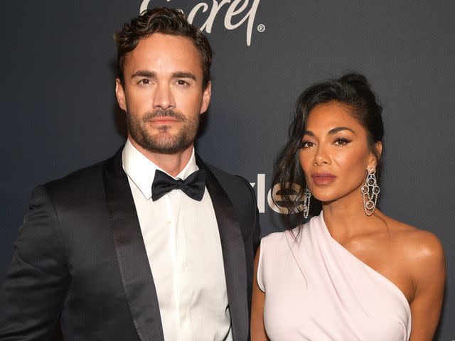 Matt Winkelmayer/Getty Images Thom Evans and Nicole Scherzinger in January 2020