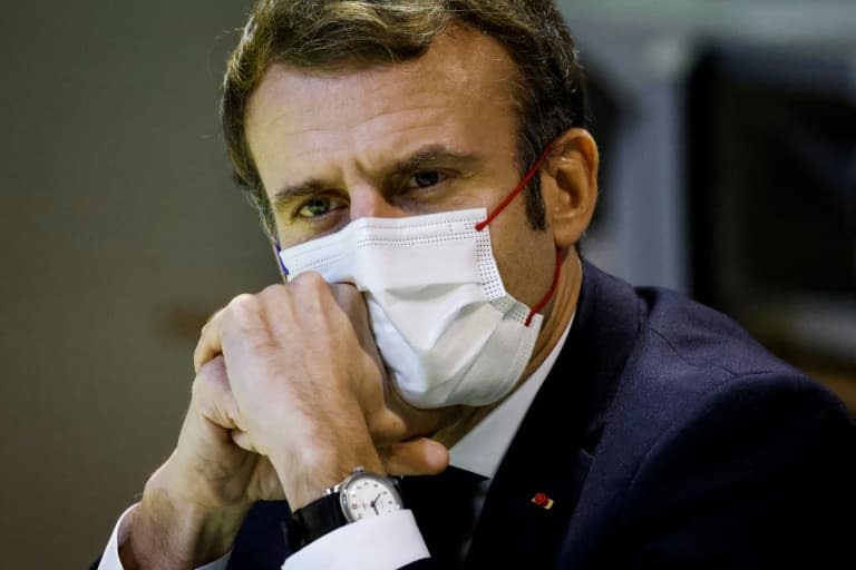 Le président Emmanuel Macron le 7 décembre 2021 à Bourges  - Ludovic MARIN © 2019 AFP