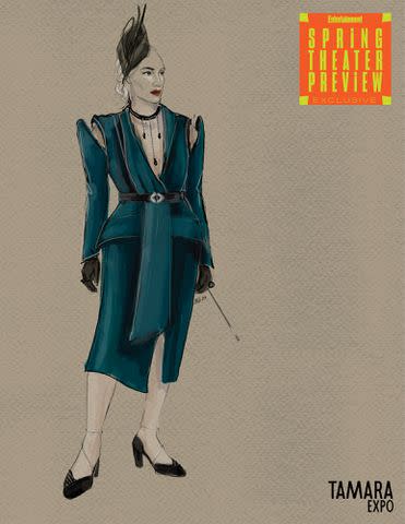 <p>Illustrations by Bee Gable, David Hyman and Paloma Young</p> Lempicka costume sketches