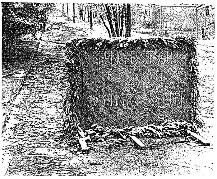 A December 1981 Journal Star photograph bore the caption: "Once known as Spencer Street Hill, the 450-foot-long cobblestone street adjoining Peoria Mineral Springs, 701 W. Seventh, is in need of a total restoration to get rid of concrete and blacktop overlays put down over the years by the city."