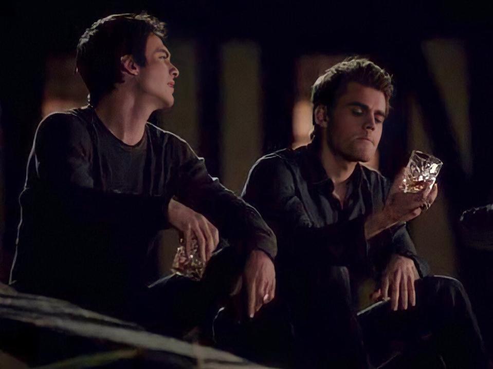 the vampire diaries damon stefan bourbon