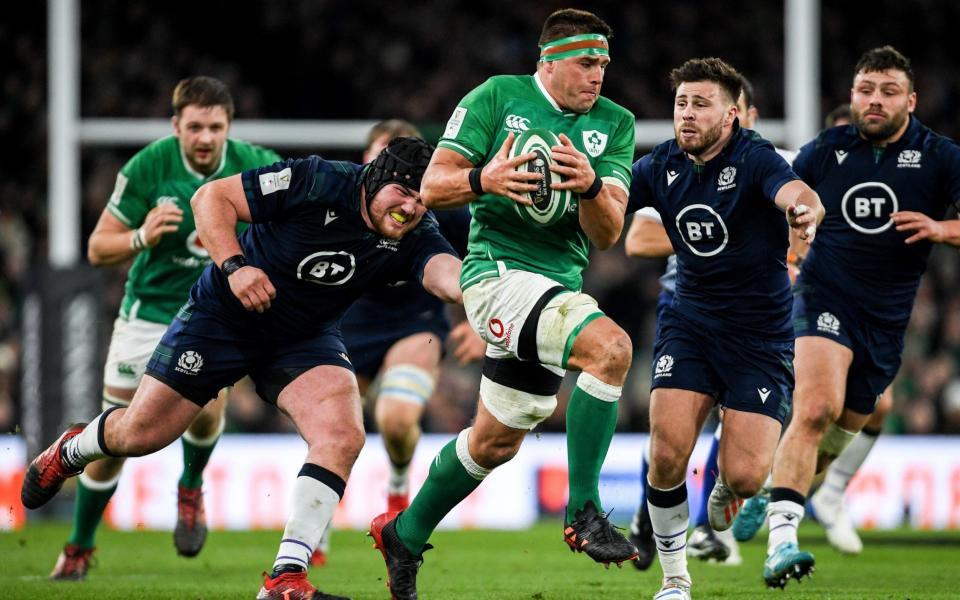 Ireland narrowly beat Scotland in the Six Nations back in February  - GETTY IMAGES 