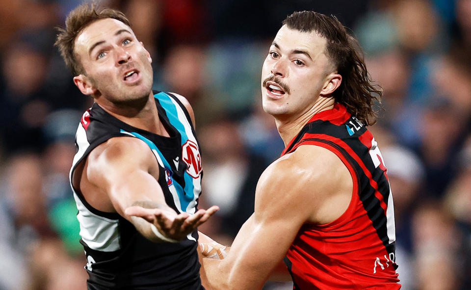 Jeremy Finlayson, pictured here in action for Port Adelaide against Essendon.