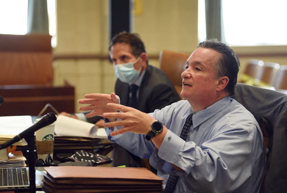 Former Englewood Cliffs borough attorney Albert Wunsch, at right, filed a lawsuit against the Council to Elect Republicans, mayoral candidate Mark Park; council candidates Zhi Liang and Rivka Biegacz; and Penny Rousouli, an officer of the Englewood Cliffs Republican Party.