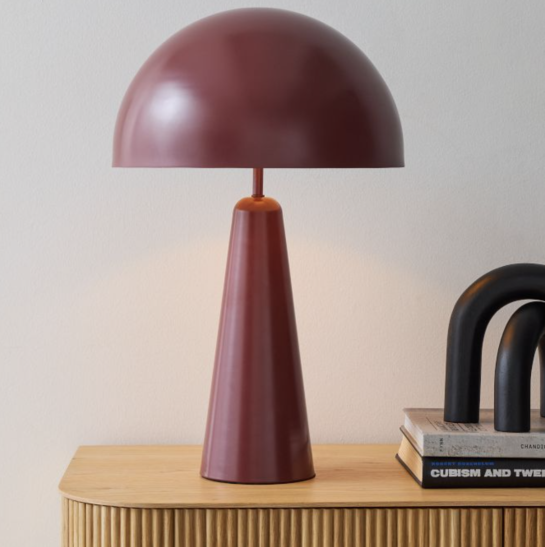 a lamp on a table