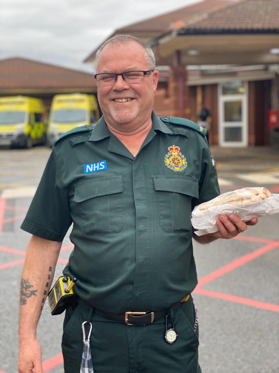 Paramedics have been collecting snacks through The Barn Kitchen's contactless drive-through system. (Picture: The Barn Kitchen)