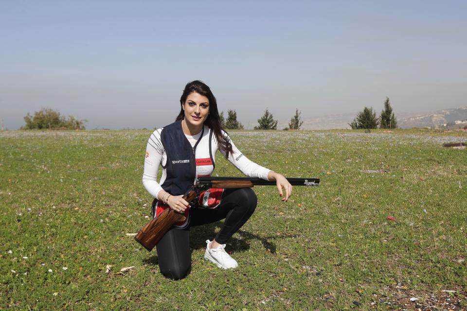 Ray Bassil, 29,&nbsp;is a Lebanese&nbsp;trapshooting champion and UNDP youth and gender goodwill ambassador. Here she poses for a photo at the shooting club in Adma, Lebanon, on&nbsp;Feb. 9, 2018.
