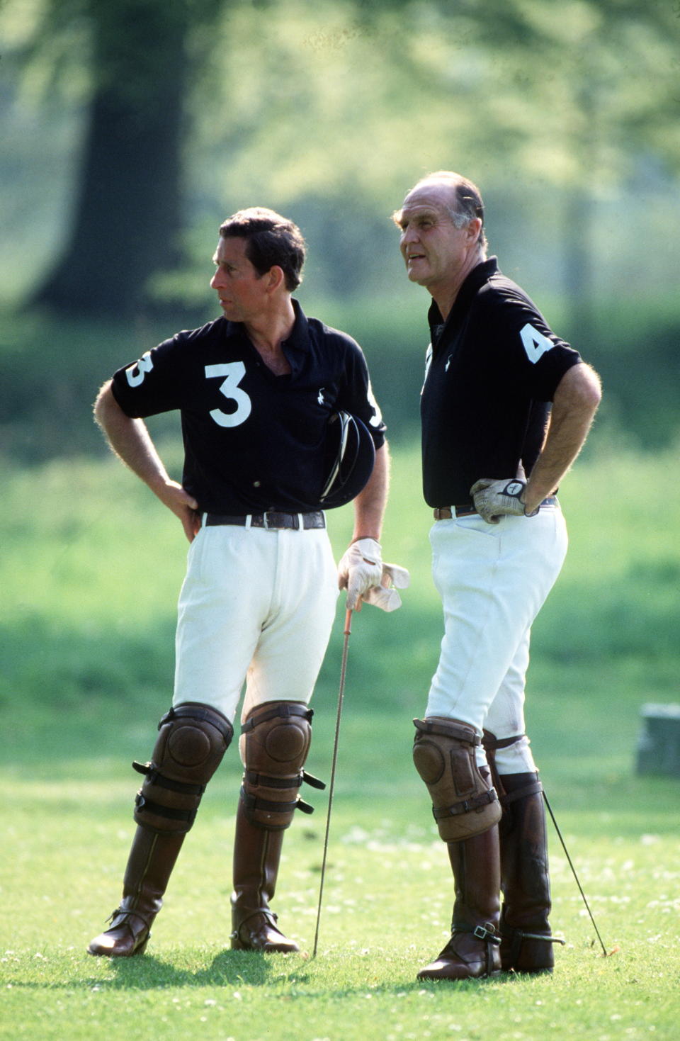 CIRENCESTER, UNITED KINGDOM - MAY 07:  Prince Charles With His Polo Manager Major  Ronald Ferguson (ron)  (father Of Sarah Ferguson) At Polo, Cirencester.  (Photo by Tim Graham Photo Library via Getty Images)