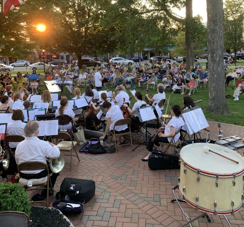 Band concerts will compliment visual displays at venues such as Celebrate Westwood in Veterans Memorial Park.