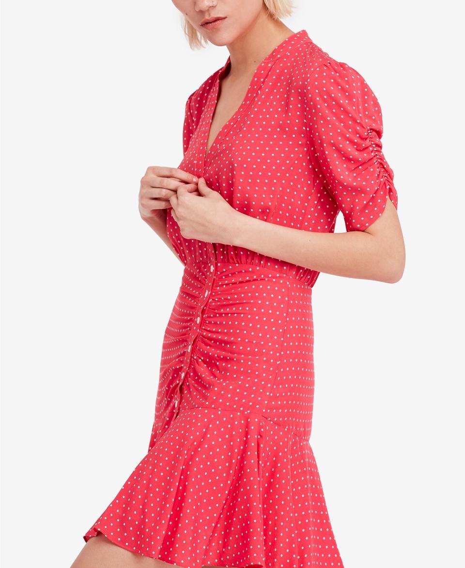 Free People Pippa Ruched Asymmetrical Shirtdress. (Photo: Macy’s)