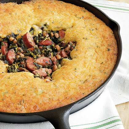 Festive Good Luck Cornbread Skillet