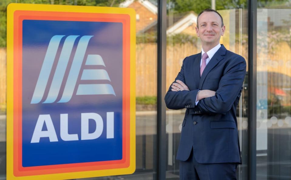 Aldi UK chief executive Giles Hurley said the supermarket was boosted by strong sales of its premium product lines (Aldi/PA) (PA Media)