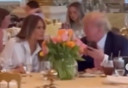 Melania and Donald Trump have Easter brunch together at Mar-a-Lago (Instagram)
