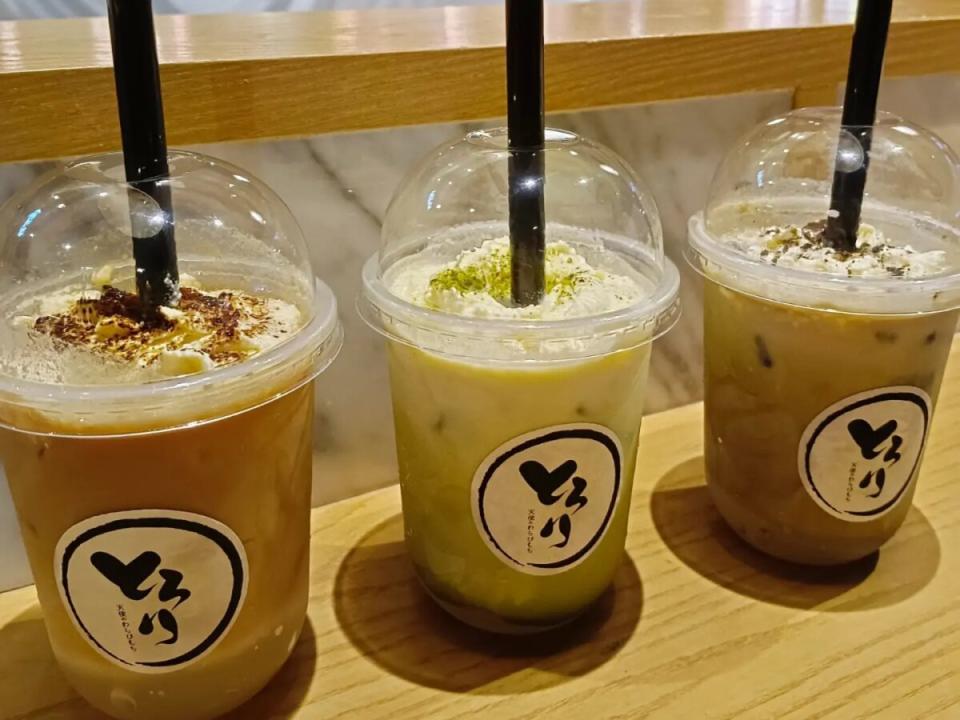 Torori Tenshi No Warabi Mochi - Warabi-mochi drinks in Cafe Latte, Matcha and Hojicha flavour