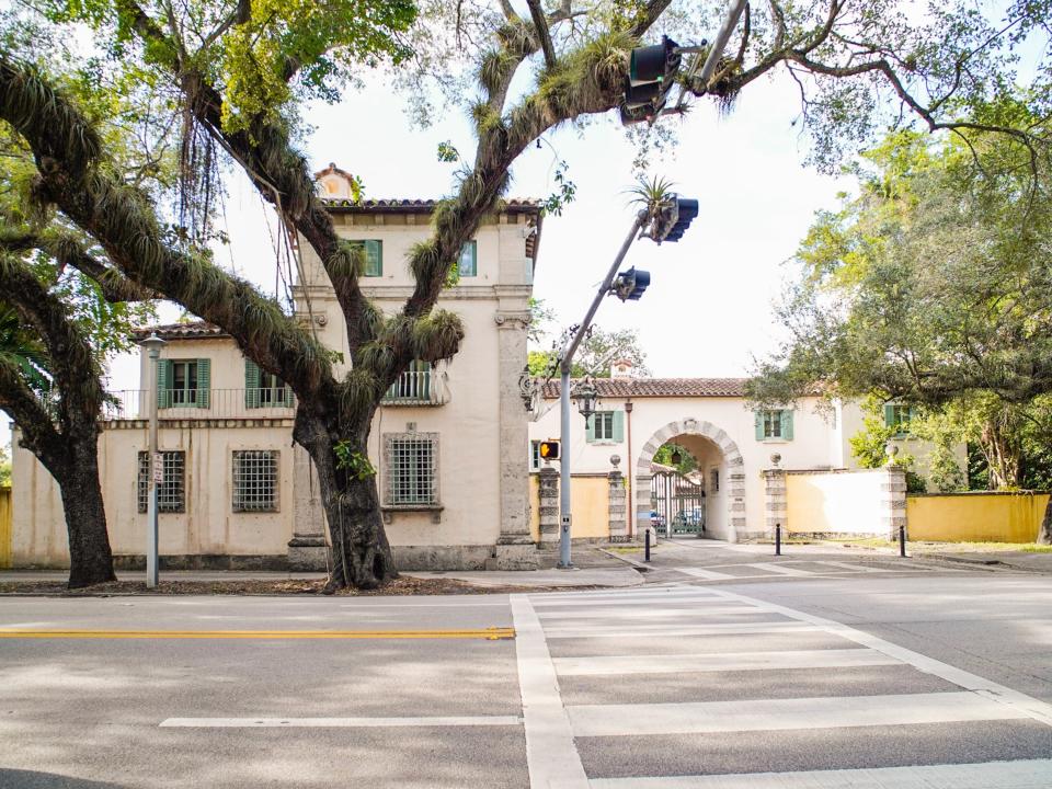 A shaded street in Coconut Grove