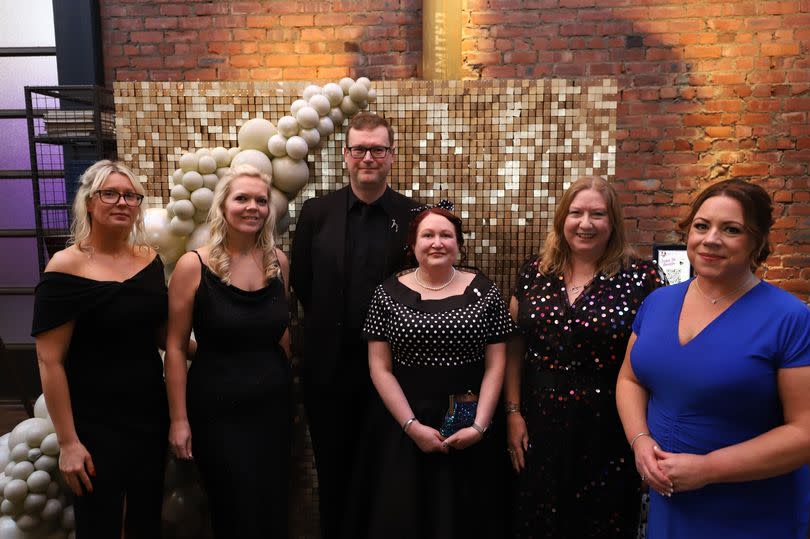 Staff members from NatWest's bank in Newcastle at the charity ball at the Wylam Brewery in Newcastle.