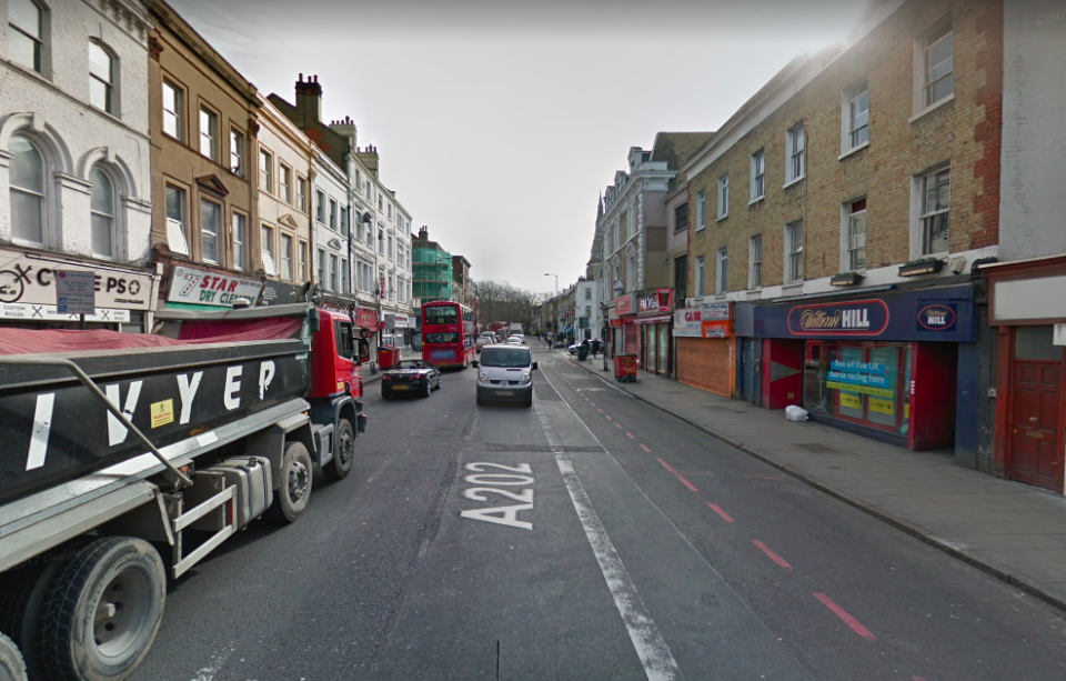 <em>Sage was arrested on Camberwell Church Street after pulling a knife on two people (Google)</em>