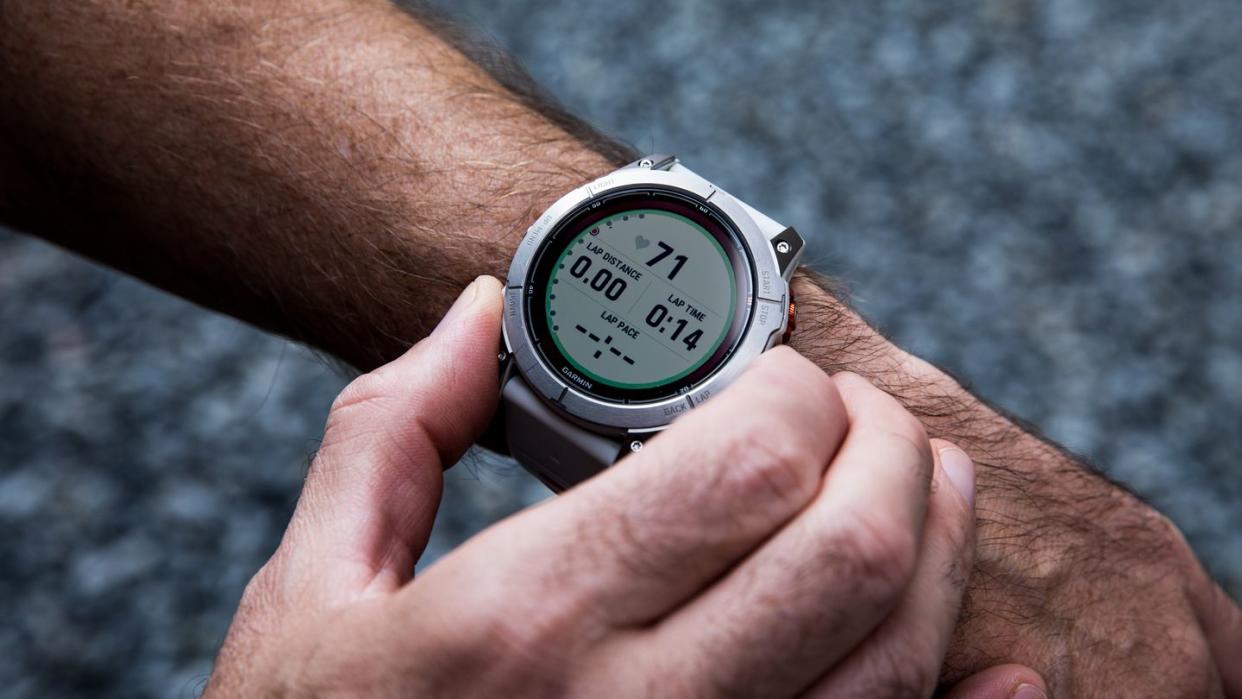 garmin fenix 7x pro sapphire smartwatch on wrist